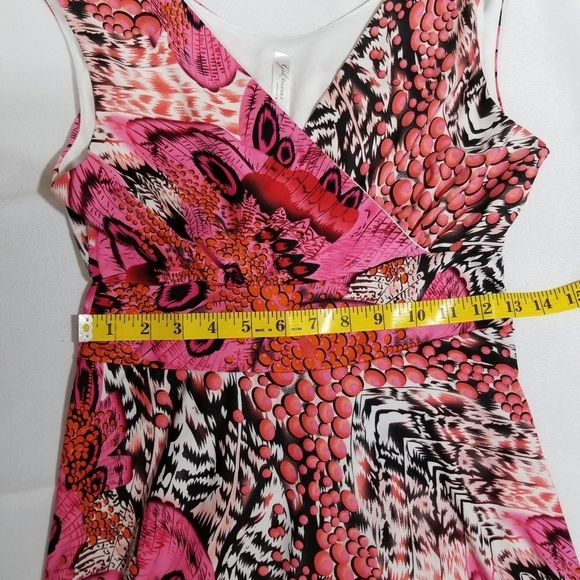 Gilmour Vibrant Pink Patterned Women's Sleeveless Dress Size Small - Picture 6 of 14